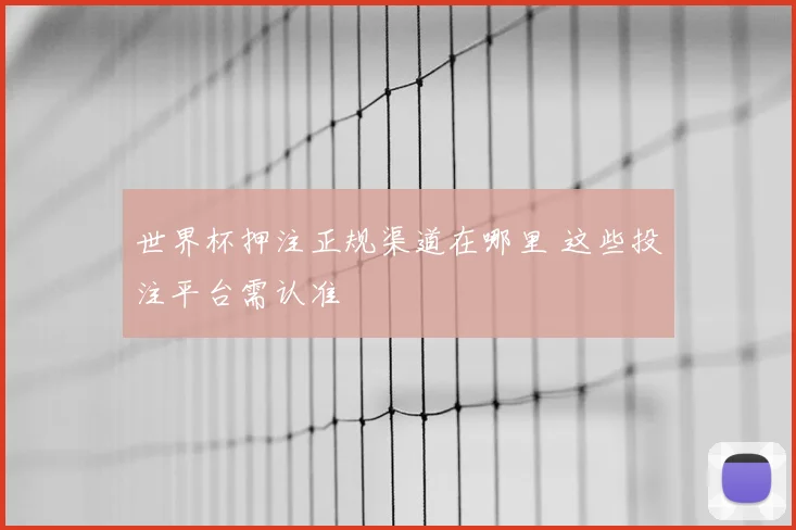 世界杯押注正规渠道在哪里 这些投注平台需认准