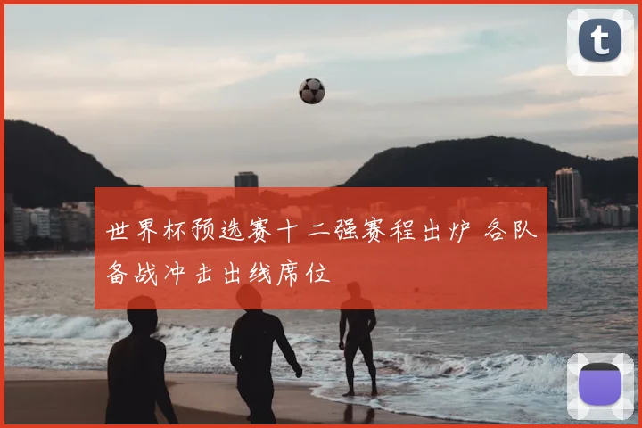 世界杯预选赛十二强赛程出炉 各队备战冲击出线席位